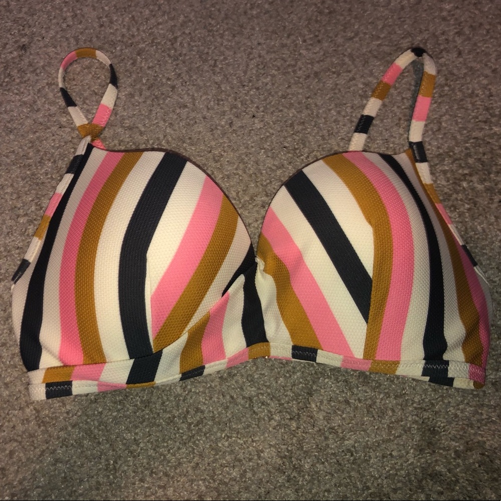 Striped bikini top